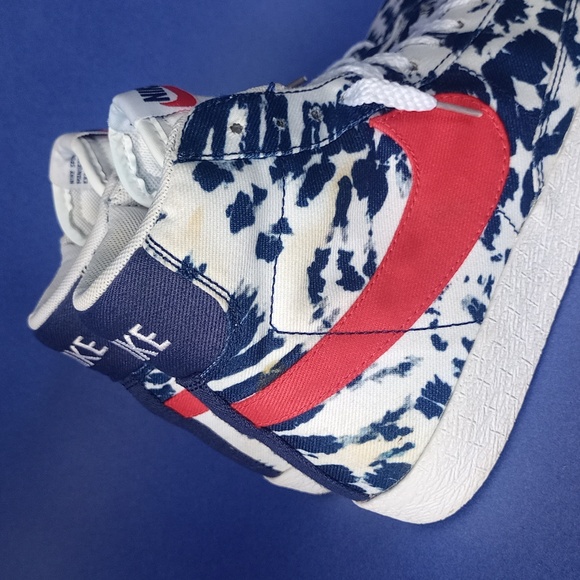 Nike Blazer Mid 77' Vintage 5Y Tie Dye USA Red White Blue Shoes C27882-600 - Picture 8 of 15